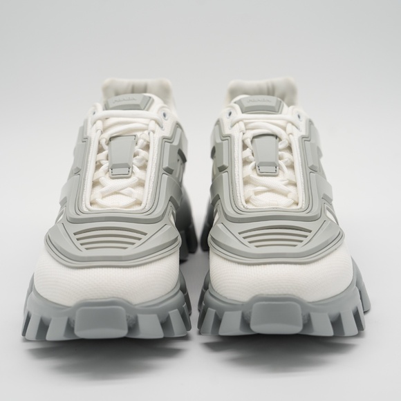 size 8.5uk 9.5 US Prada Cloudbust Thunder Grey White Fabric Rubber - Picture 2 of 13